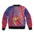 Polynesian Pride Father Day Guam Sleeve Zip Bomber Jacket I Love You Dad Guaman Latte Stone LT14 - Polynesian Pride