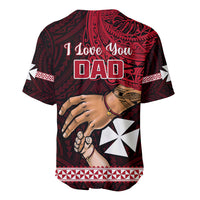 Polynesian Pride Father Day Wallis and Futuna Baseball Jersey I Love You Dad LT14 - Polynesian Pride