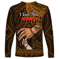 Polynesian Pride Father Day New Caledonia Long Sleeve Shirt I Love You Dad LT14 - Polynesian Pride