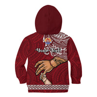 Personalised Father Day French Polynesia Kid Hoodie I Love You Dad LT14 - Polynesian Pride