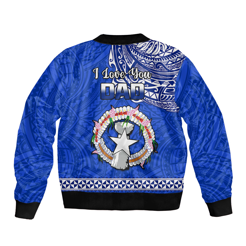 Polynesian Pride Father Day Northern Mariana Islands Bomber Jacket CNMI I Love You Dad LT14 - Polynesian Pride