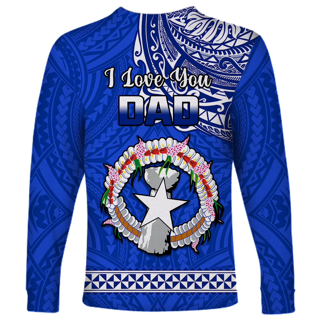 Polynesian Pride Father Day Northern Mariana Islands Long Sleeve Shirt CNMI I Love You Dad LT14 - Polynesian Pride