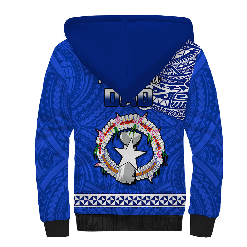 Polynesian Pride Father Day Northern Mariana Islands Sherpa Hoodie CNMI I Love You Dad LT14 - Polynesian Pride
