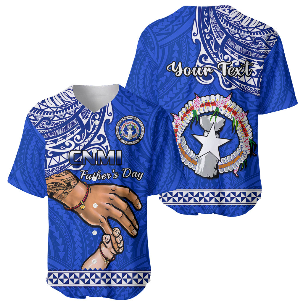 Personalised Father Day Northern Mariana Islands Baseball Jersey CNMI I Love You Dad LT14 - Polynesian Pride