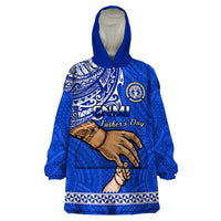 Personalised Father Day Northern Mariana Islands Wearable Blanket Hoodie CNMI I Love You Dad LT14 One Size Red - Polynesian Pride