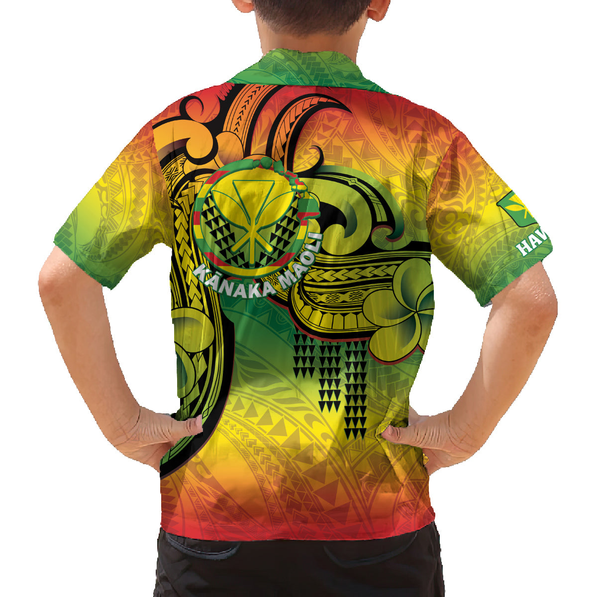 Hawaii Flag Day Family Matching Off Shoulder Maxi Dress and Hawaiian Shirt Kanaka Maoli With Kakau Polynesian Pattern LT14