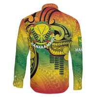 Hawaii Flag Day Family Matching Off Shoulder Short Dress and Hawaiian Shirt Kanaka Maoli With Kakau Polynesian Pattern LT14