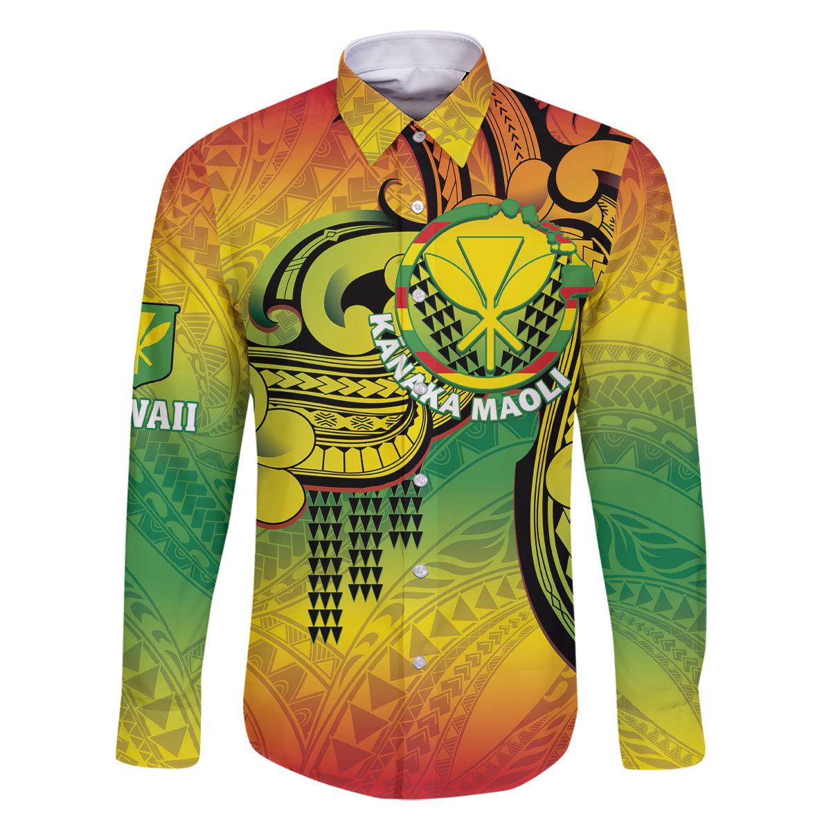 Hawaii Flag Day Family Matching Puletasi and Hawaiian Shirt Kanaka Maoli With Kakau Polynesian Pattern LT14