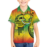Hawaii Flag Day Kid Hawaiian Shirt Kanaka Maoli With Kakau Polynesian Pattern LT14