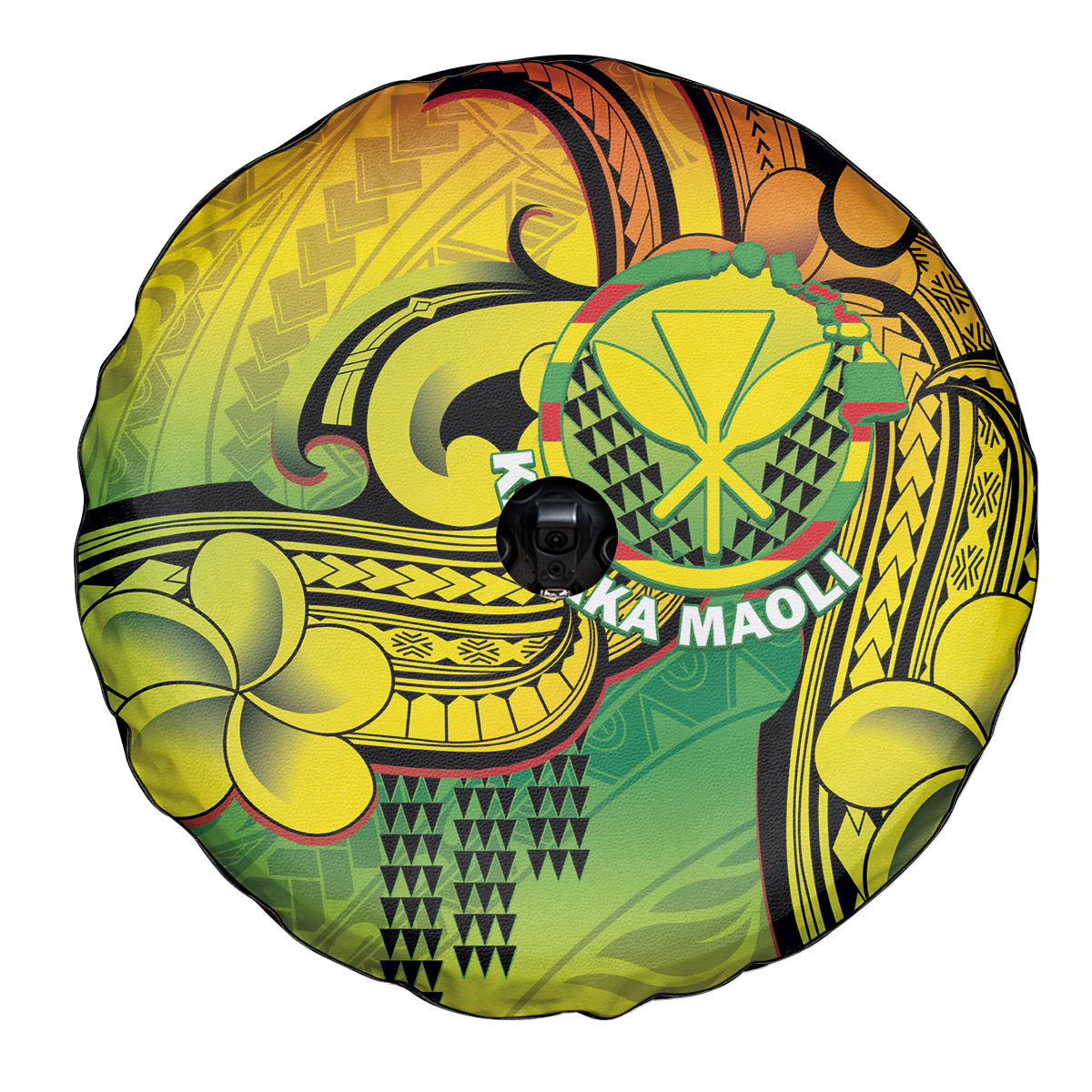Hawaii Flag Day Spare Tire Cover Kanaka Maoli With Kakau Polynesian Pattern