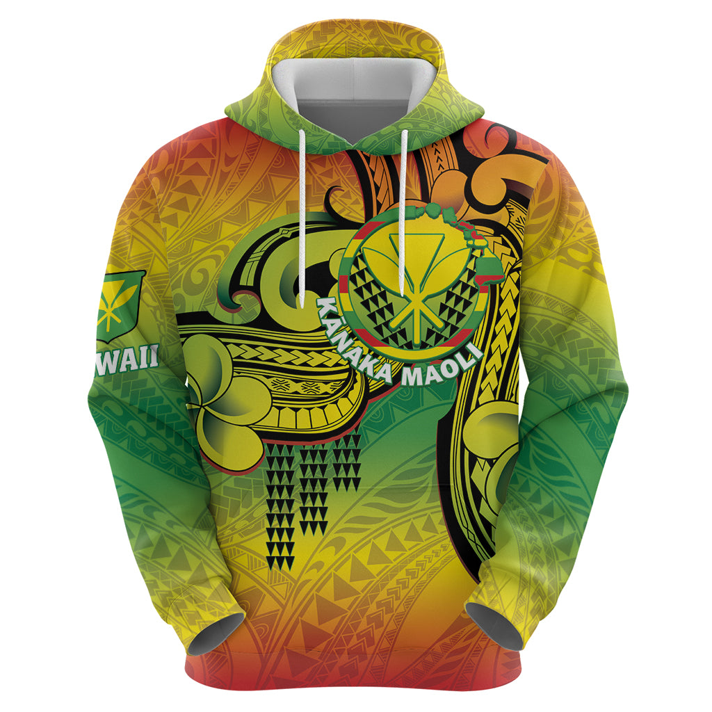 Hawaii Flag Day Zip Hoodie Kanaka Maoli With Kakau Polynesian Pattern LT14