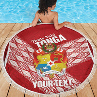 Tonga Rugby Custom Beach Blanket Go ʻIkale Tahi Go Tongan Tapa Cloth