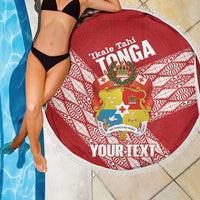 Tonga Rugby Custom Beach Blanket Go ʻIkale Tahi Go Tongan Tapa Cloth