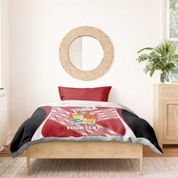 Tonga Rugby Custom Bedding Set Go ʻIkale Tahi Go Tongan Tapa Cloth