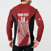Tonga Rugby Custom Button Sweatshirt Go ʻIkale Tahi Go Tongan Tapa Cloth