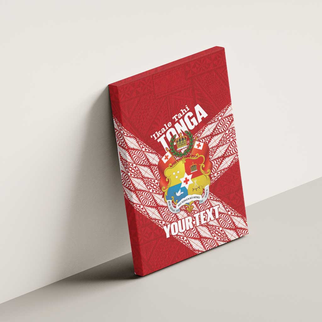 Tonga Rugby Custom Canvas Wall Art Go ʻIkale Tahi Go Tongan Tapa Cloth