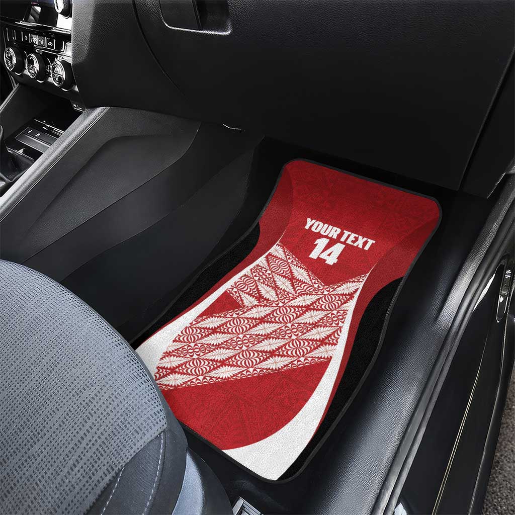 Tonga Rugby Custom Car Mats Go ʻIkale Tahi Go Tongan Tapa Cloth