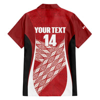 Tonga Rugby Custom Family Matching Off Shoulder Maxi Dress and Hawaiian Shirt Go ʻIkale Tahi Go Tongan Tapa Cloth