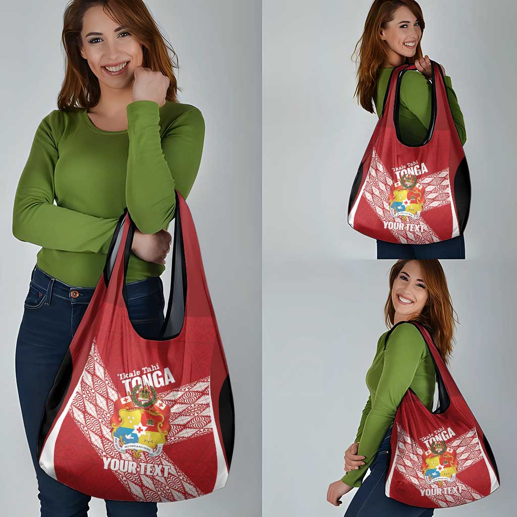 Tonga Rugby Custom Grocery Bag Go ʻIkale Tahi Go Tongan Tapa Cloth