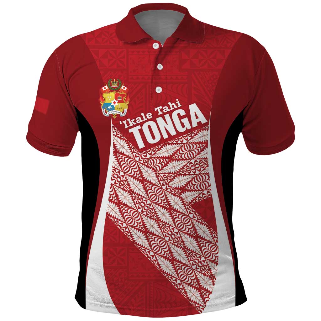 Tonga Rugby Custom Polo Shirt Go ʻIkale Tahi Go Tongan Tapa Cloth