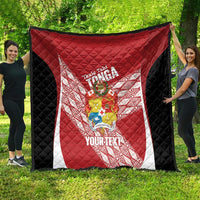 Tonga Rugby Custom Quilt Go ʻIkale Tahi Go Tongan Tapa Cloth