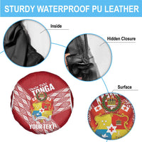 Tonga Rugby Custom Spare Tire Cover Go ʻIkale Tahi Go Tongan Tapa Cloth