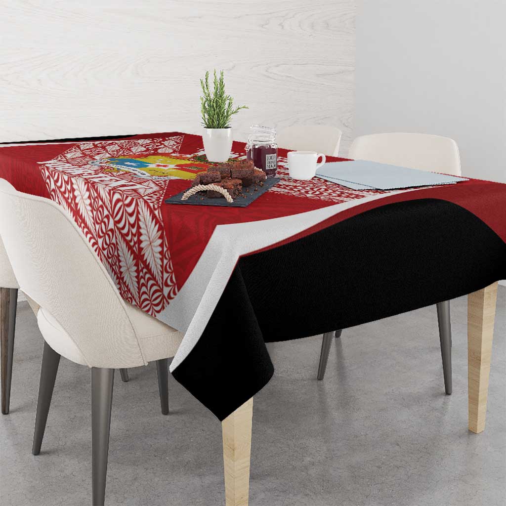 Tonga Rugby Custom Tablecloth Go ʻIkale Tahi Go Tongan Tapa Cloth