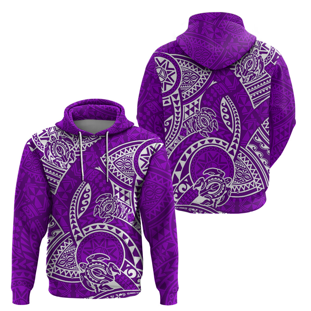 Polynesian Pride Hawaii Hoodiean Tribal Honu Purple Version LT14 - Polynesian Pride
