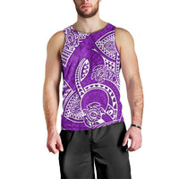 Polynesian Pride Hawaii Men Tank Top Hawaiian Tribal Honu Purple Version LT14 - Polynesian Pride