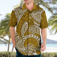 Polynesian Pride Hawaii Hawaiian Shirt Hawaiian Tribal Honu Gold Version LT14 - Polynesian Pride