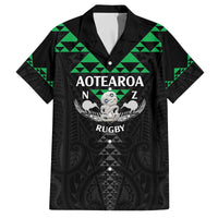 Personalised Aotearoa Rugby Family Matching Puletasi and Hawaiian Shirt New Zealand Maori Kete Matauranga Pattern