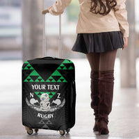 Personalised Aotearoa Rugby Luggage Cover New Zealand Maori Kete Matauranga Pattern
