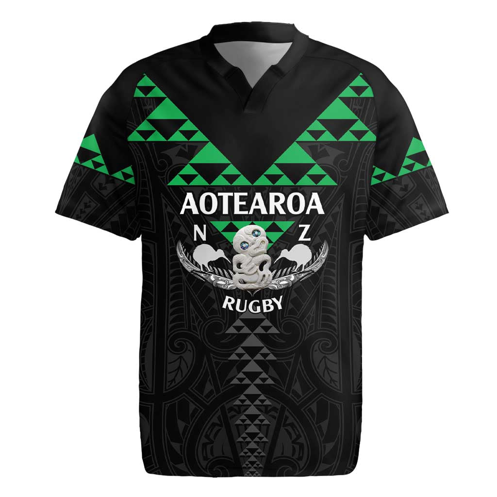 Personalised Aotearoa Rugby Rugby Jersey New Zealand Maori Kete Matauranga Pattern