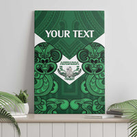 Custom Aotearoa Rugby Canvas Wall Art New Zealand Maori Kete Poutama Pattern