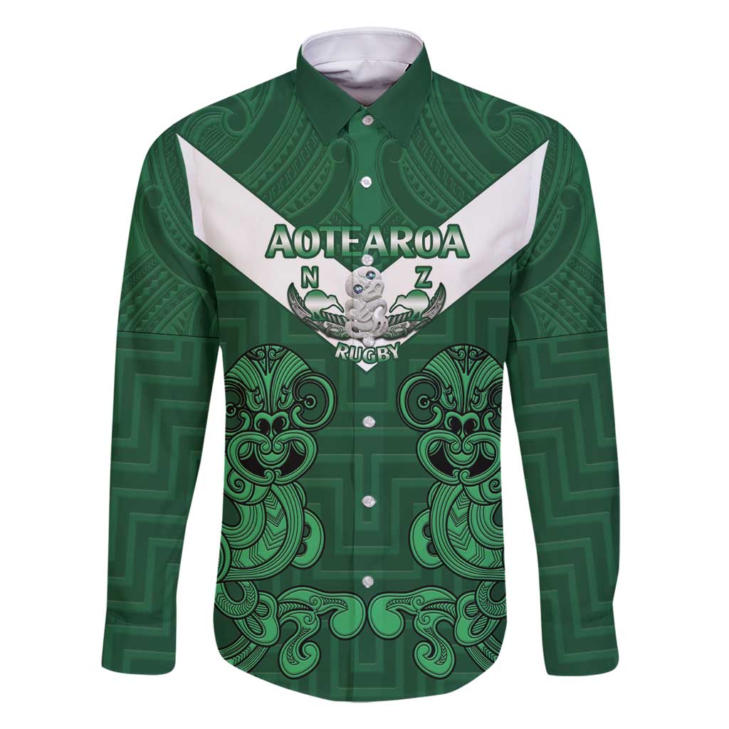 Custom Aotearoa Rugby Family Matching Off Shoulder Short Dress and Hawaiian Shirt New Zealand Maori Kete Poutama Pattern