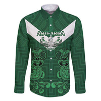 Custom Aotearoa Rugby Family Matching Tank Maxi Dress and Hawaiian Shirt New Zealand Maori Kete Poutama Pattern