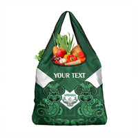 Custom Aotearoa Rugby Grocery Bag New Zealand Maori Kete Poutama Pattern LT14 1-pack One Size Green - Polynesian Pride