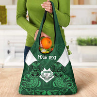 Custom Aotearoa Rugby Grocery Bag New Zealand Maori Kete Poutama Pattern LT14 - Polynesian Pride