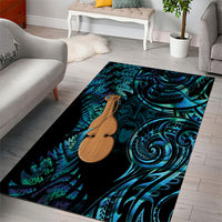 Kotiate New Zealand Area Rug Maori Weapon Paua Shell Haka Fern LT14 - Polynesian Pride