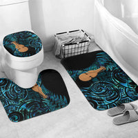 Kotiate New Zealand Bathroom Set Maori Weapon Paua Shell Haka Fern LT14 Mat Set Only (3 pcs) One Size Turquoise - Polynesian Pride
