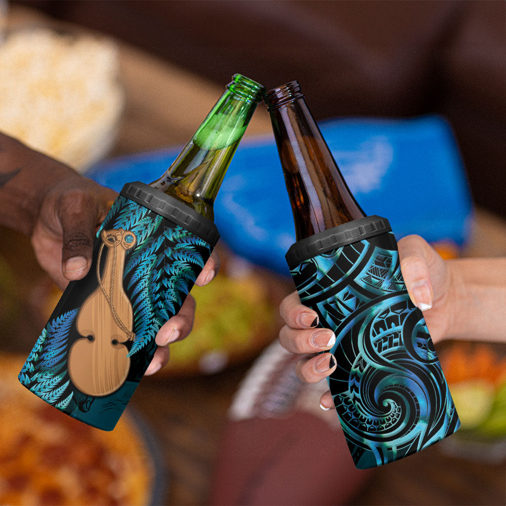 Kotiate New Zealand 4 in 1 Can Cooler Tumbler Maori Weapon Paua Shell Haka Fern LT14 - Polynesian Pride