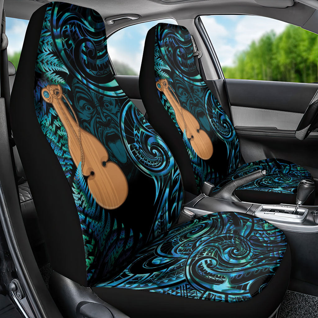 Kotiate New Zealand Car Seat Cover Maori Weapon Paua Shell Haka Fern LT14 - Polynesian Pride