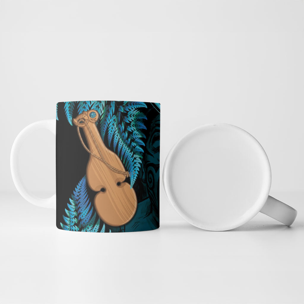 Kotiate New Zealand Ceramic Mug Maori Weapon Paua Shell Haka Fern LT14 - Polynesian Pride