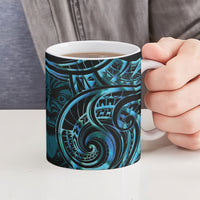 Kotiate New Zealand Ceramic Mug Maori Weapon Paua Shell Haka Fern LT14 - Polynesian Pride