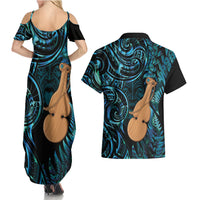 Kotiate New Zealand Couples Matching Summer Maxi Dress and Hawaiian Shirt Maori Weapon Paua Shell Haka Fern LT14 - Polynesian Pride