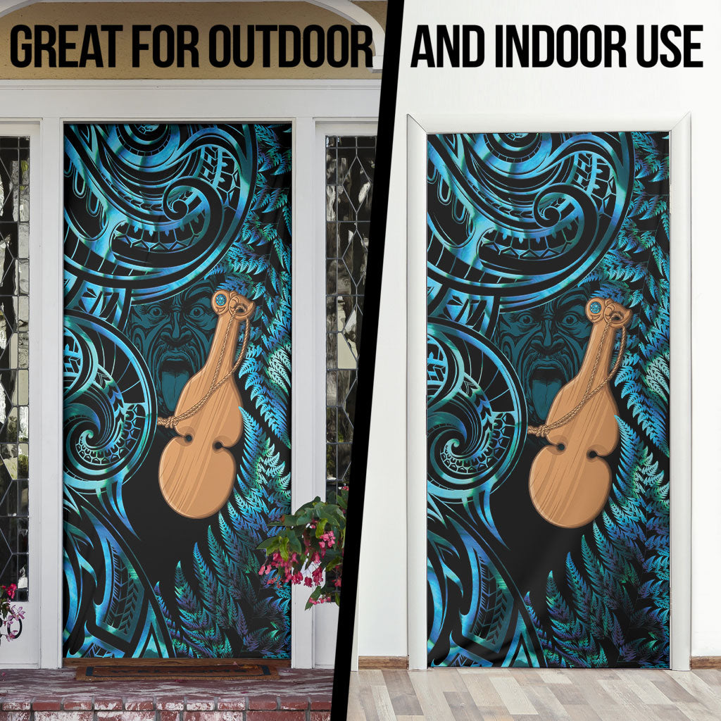 Kotiate New Zealand Door Cover Maori Weapon Paua Shell Haka Fern LT14 - Polynesian Pride