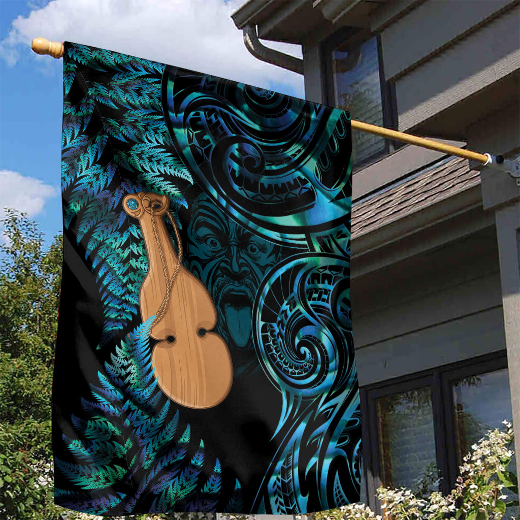 Kotiate New Zealand Garden Flag Maori Weapon Paua Shell Haka Fern LT14 - Polynesian Pride