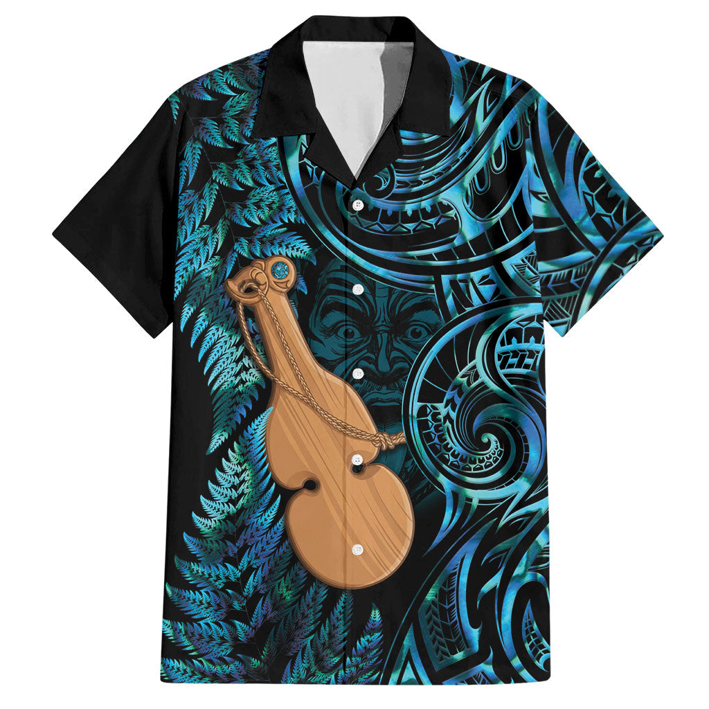 Kotiate New Zealand Hawaiian Shirt Maori Weapon Paua Shell Haka Fern LT14 Turquoise - Polynesian Pride