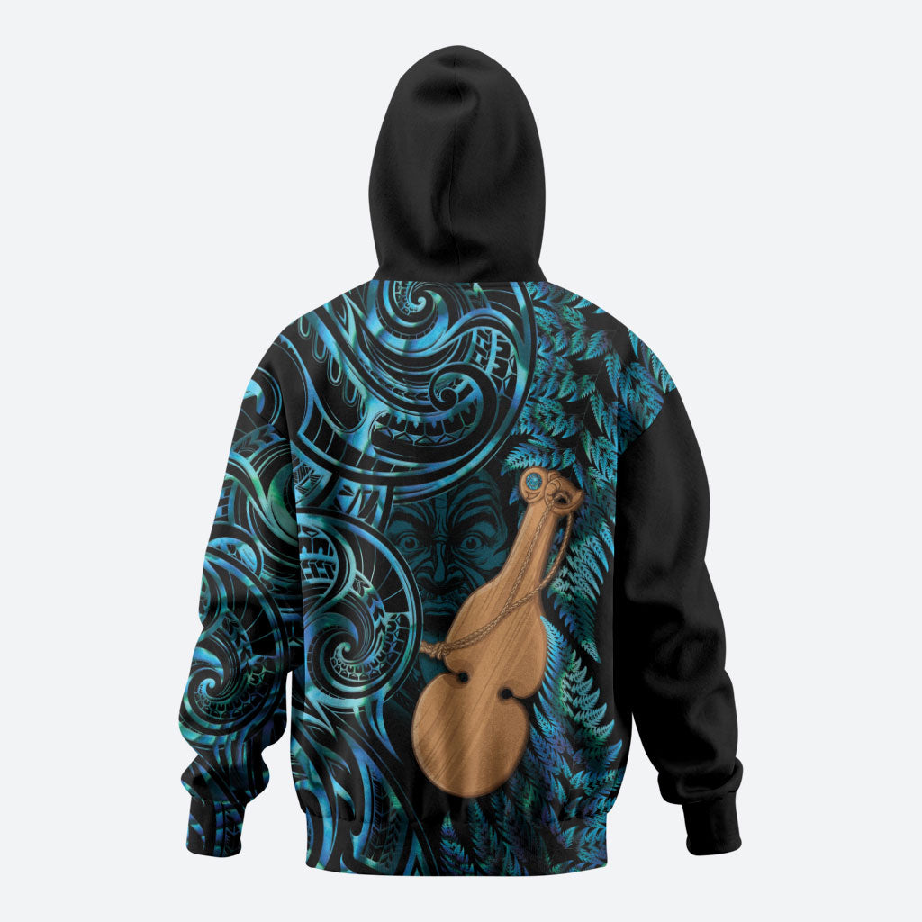 Kotiate New Zealand Hoodie Maori Weapon Paua Shell Haka Fern LT14 - Polynesian Pride