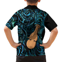 Kotiate New Zealand Kid Hawaiian Shirt Maori Weapon Paua Shell Haka Fern LT14 - Polynesian Pride
